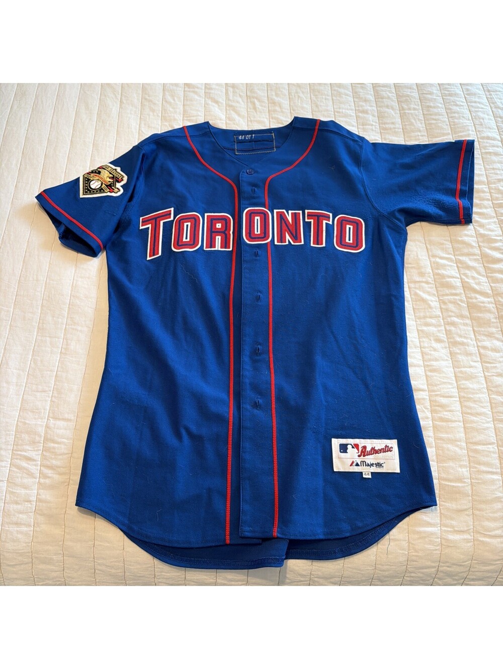 2003 Authentic On Field Majestic Blank Toronto Blue Jays Away Jersey Sz 44